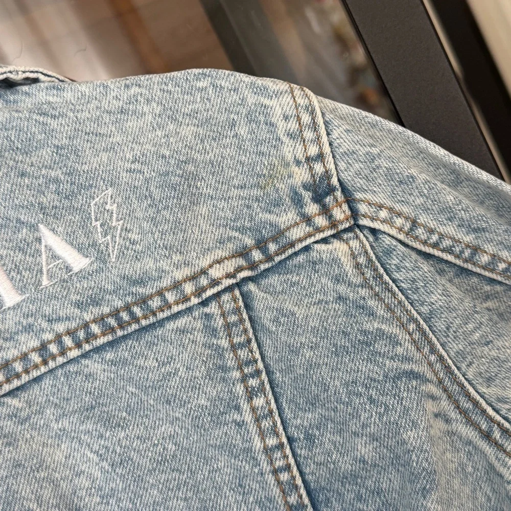 Zara Kids Olivia embroidered personalized denim jacket toddler girl monogrammed